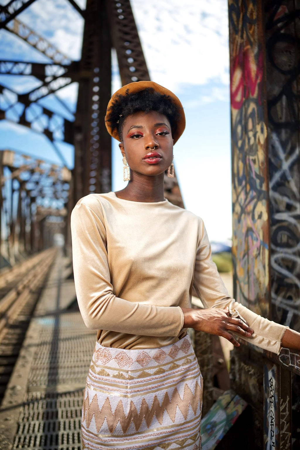 Fall into Fabulous Velvet top “Nude”