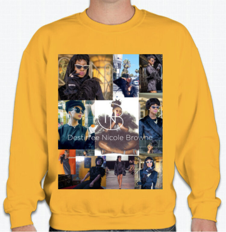 DNB High Fashion Collage Crew Neck Sweatshirt (Yellow)
