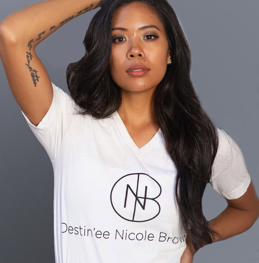 DNB Unisex V-Neck (White)