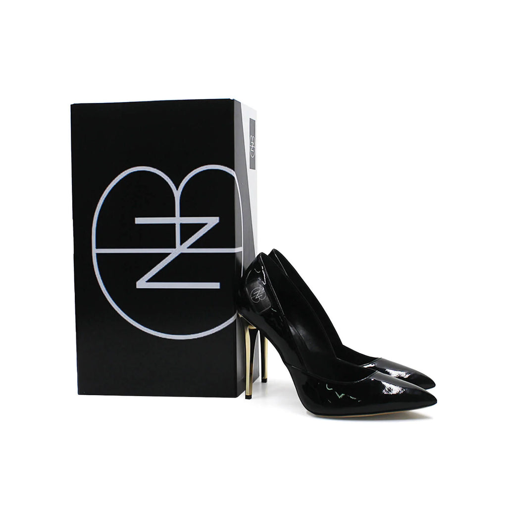 DNB Signature Black Patent Leather Pumps