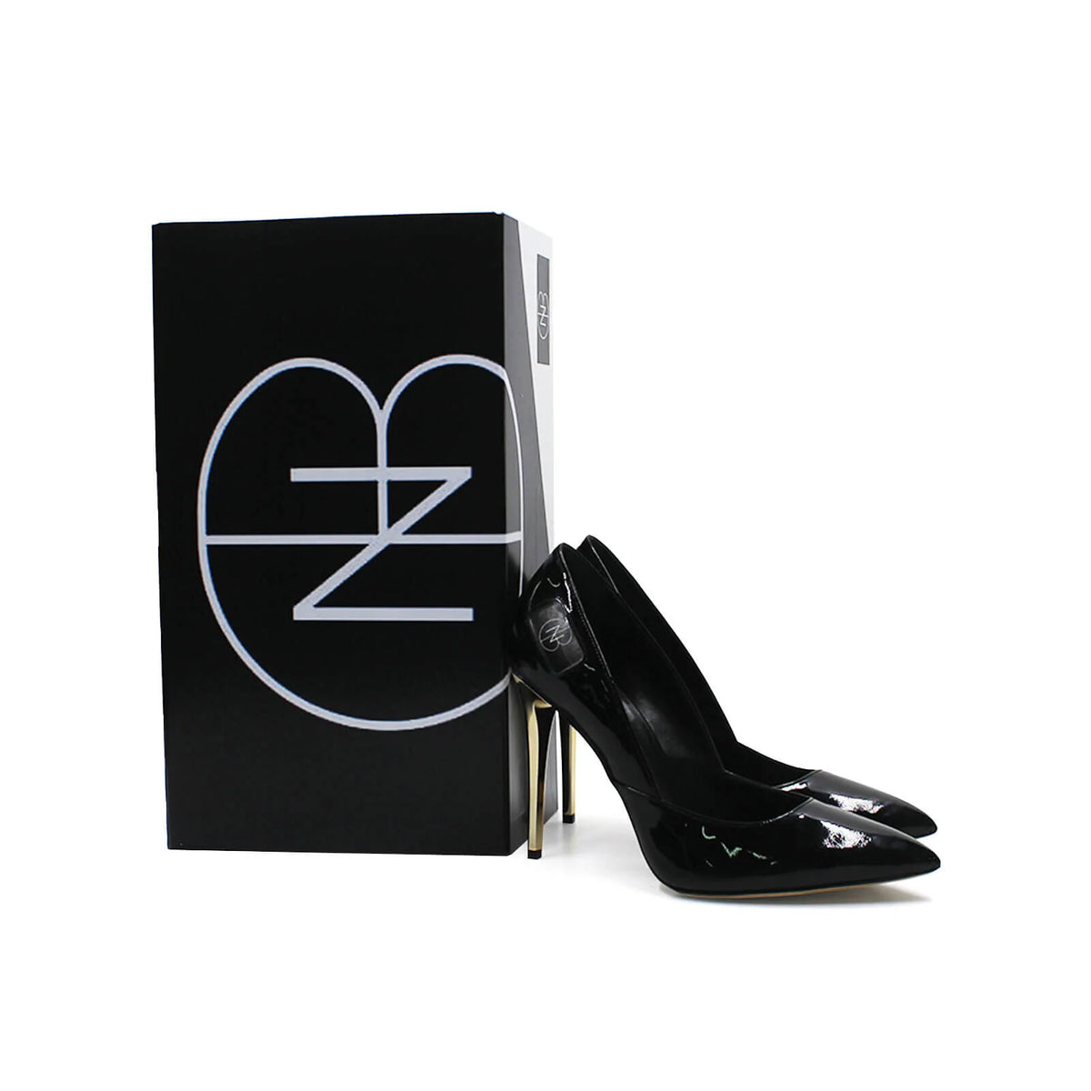 DNB Signature Black Patent Leather Pumps
