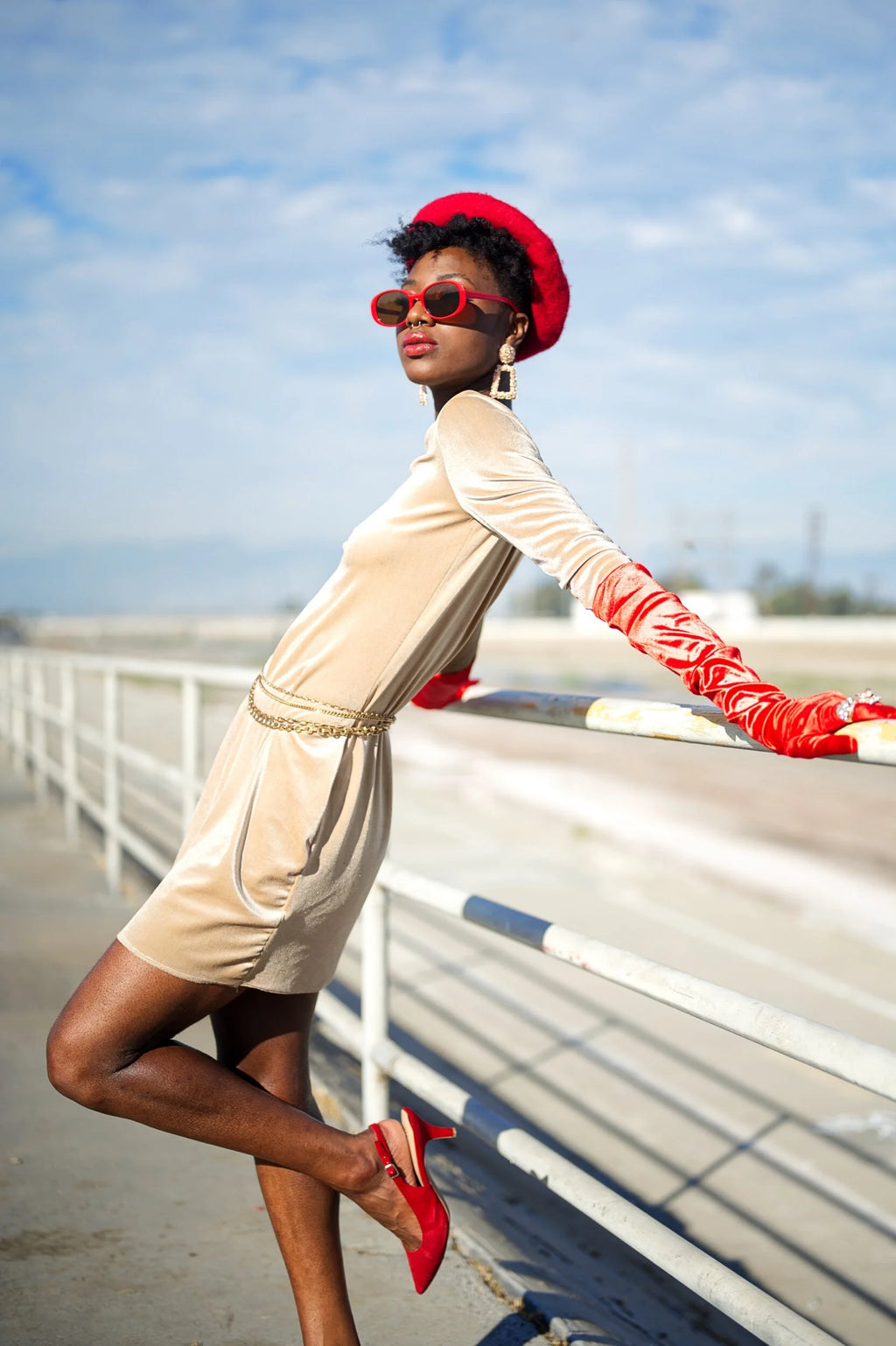 Fall into Fabulous Twiggy Dress “Nude”