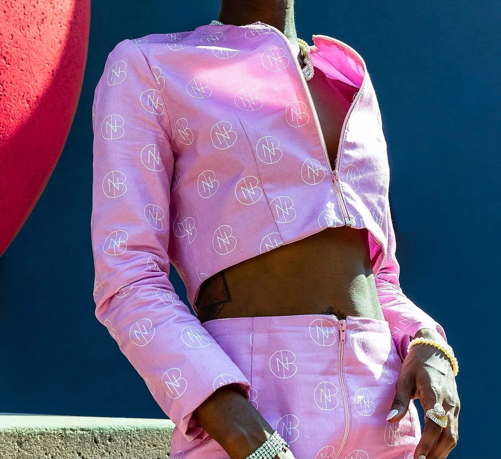 Fall into fabulous DNB Logo Jacket (Light Pink)