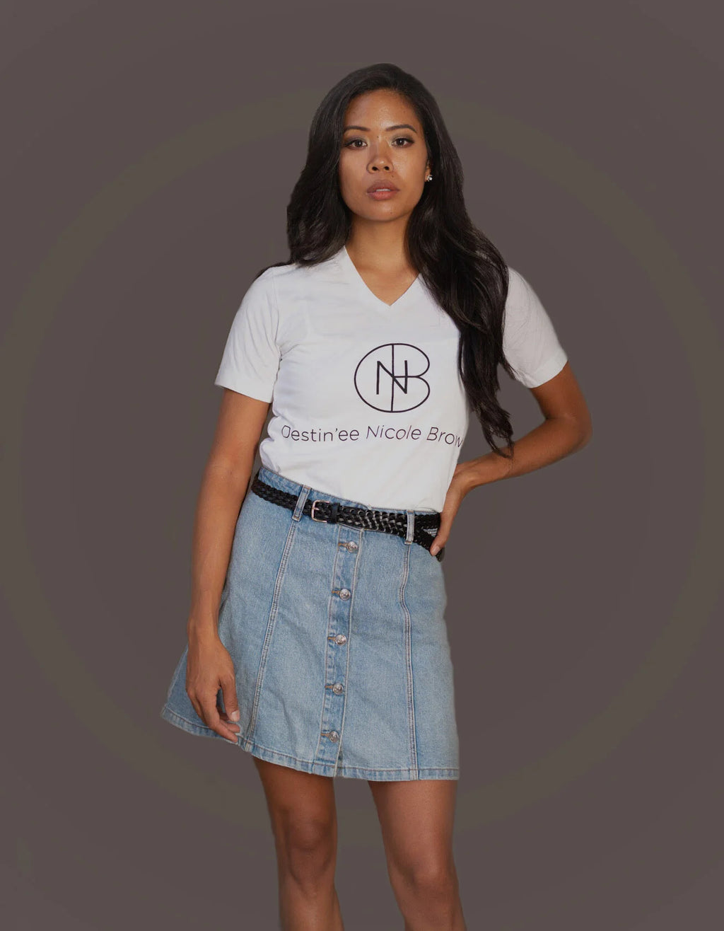 DNB Unisex V-Neck (White)