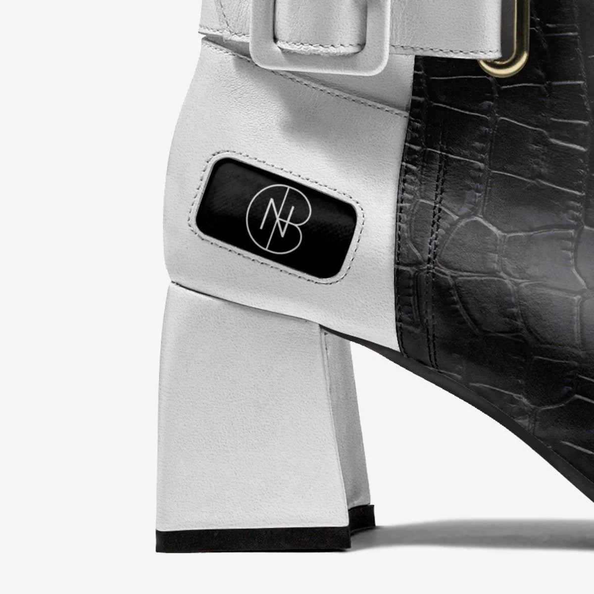 DNB Angeline Crocodile and Leather Ankle Boot