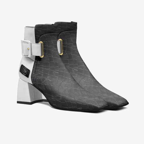 DNB Angeline Crocodile and Leather Ankle Boot