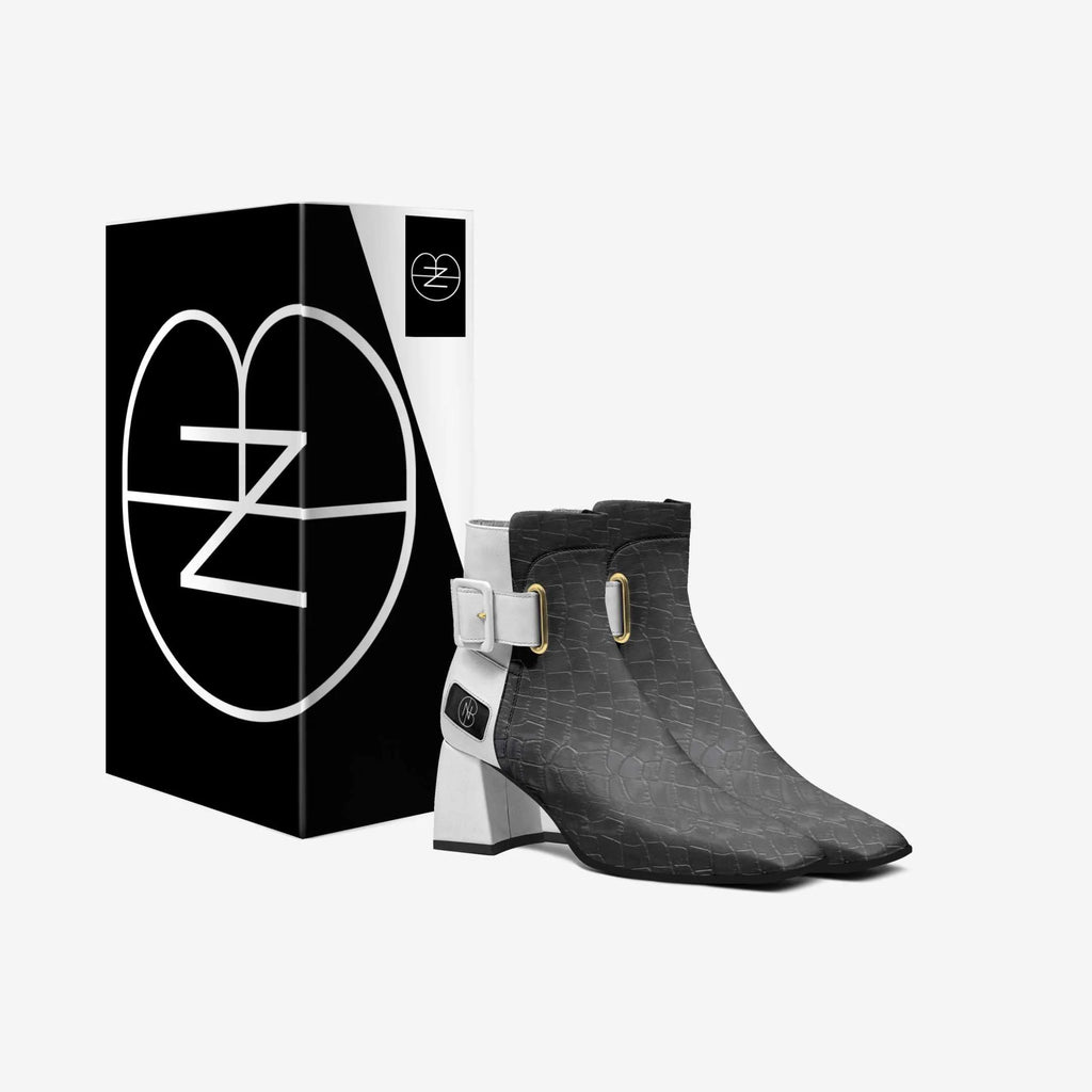 DNB Angeline Crocodile and Leather Ankle Boot