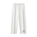 DNB Unisex White Essential Heavyweight Straight-Leg Sweatpants