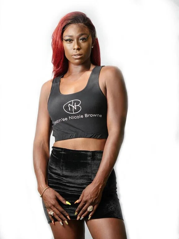 DNB Cropped Tank Top (Black)
