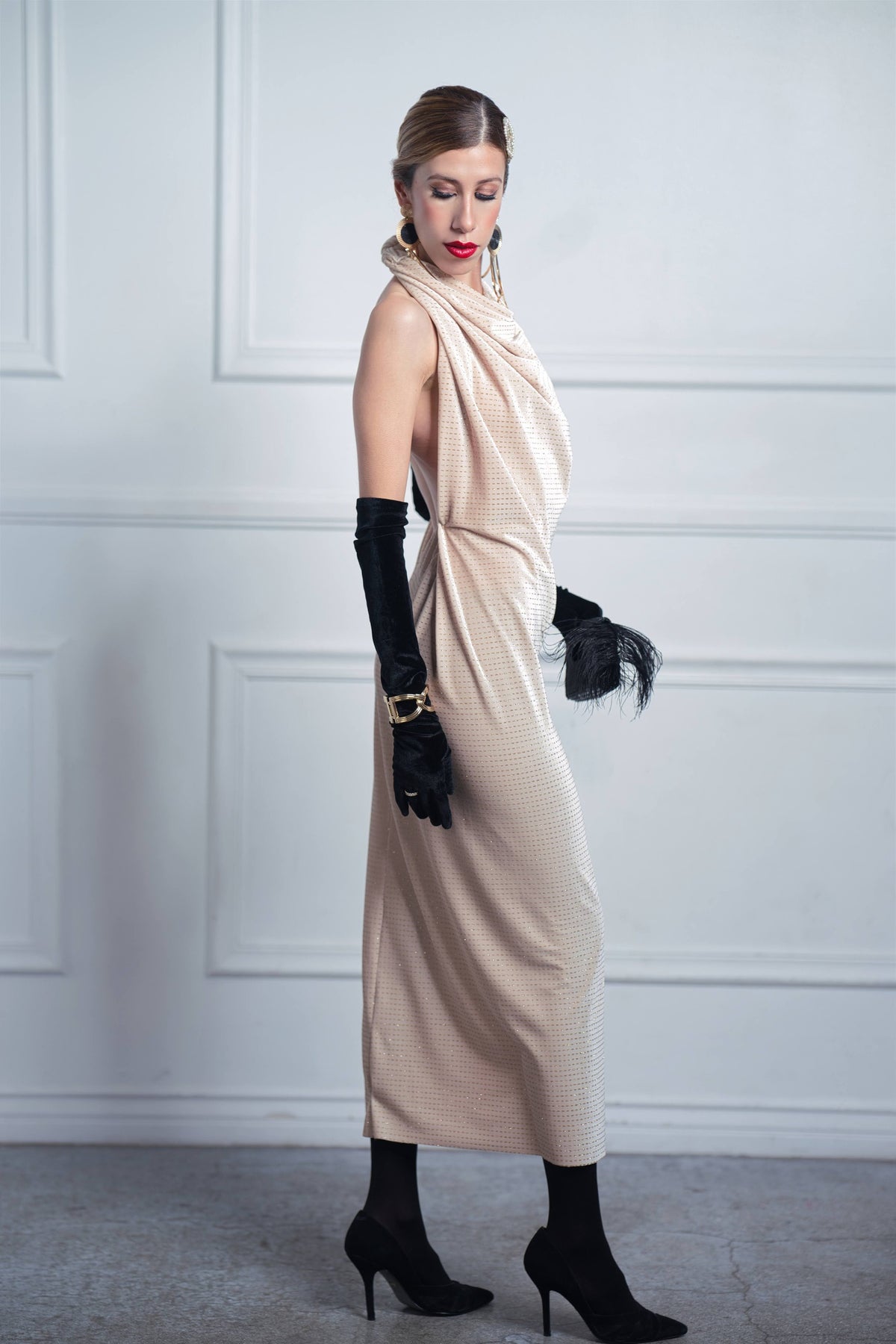 DNB's Anastasie Hand Sewn Velvet Evening Dress