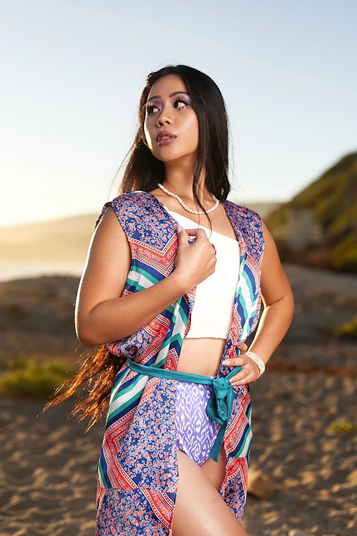 DNB's Multi-Colored Print Swimsuit Coverup