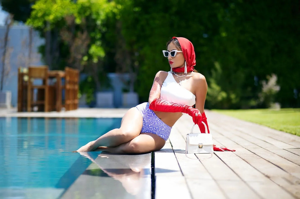 DNB's Red Chiffon Head scarf is made from silk Chiffon.