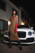 DNB's Aimee Hand Beaded Sheer Gown