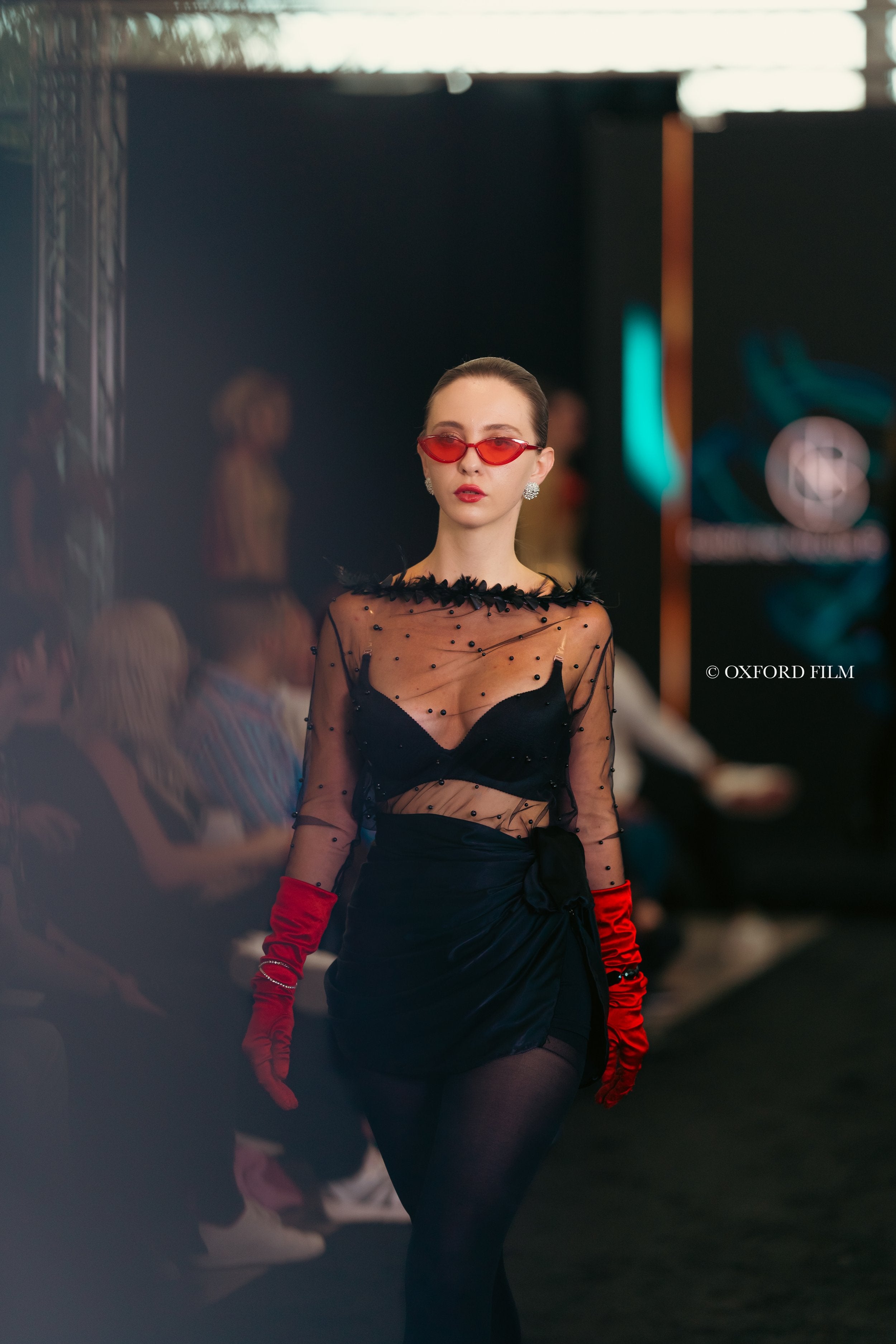 DNB's Juliette Satin and Mesh Beaded Skirt Set