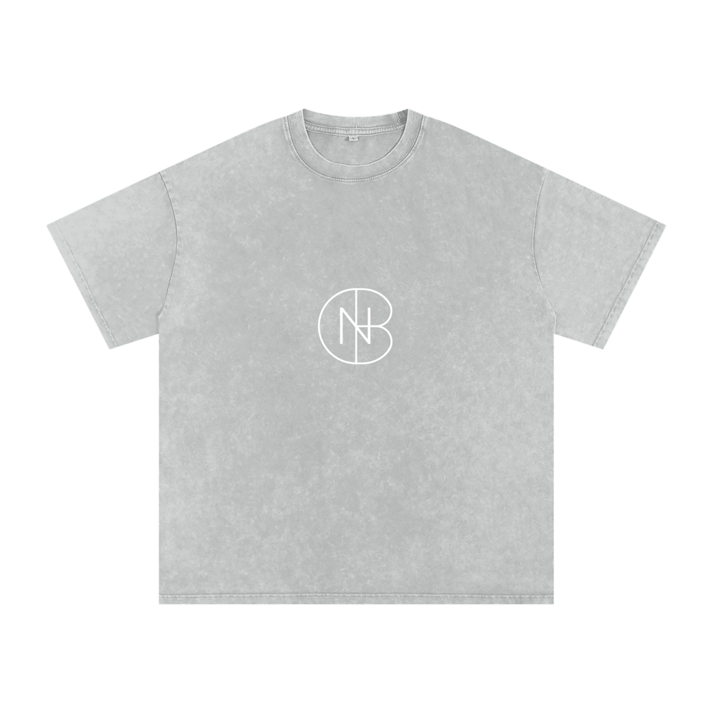 DNB Unisex Snow Washed Oversized Crew Neck